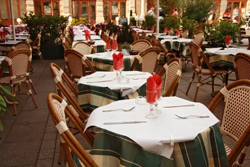 Tableaux ronds sur plexiglas Restaurant Outdoor restaurant 