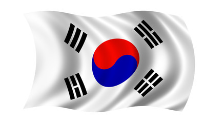Obraz premium süd korea fahne south korea flag
