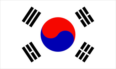 süd korea fahne south korea flag - obrazy, fototapety, plakaty