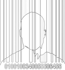 Barcode And Man