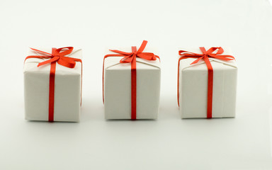Three boxes with gifts