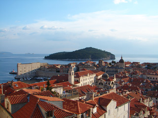 Naklejka na ściany i meble Dubrovnik roofs