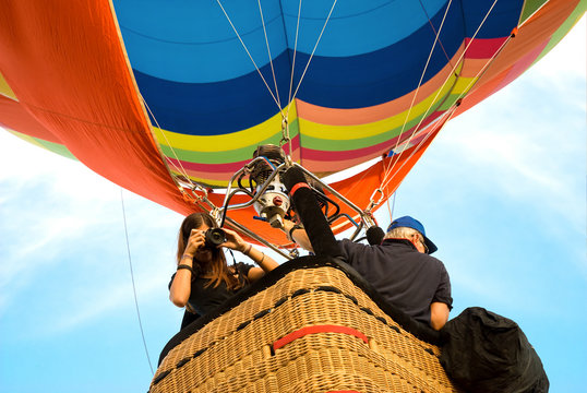 photographer on hot air balloon
