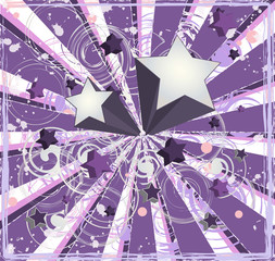 Purple Exploding Stars