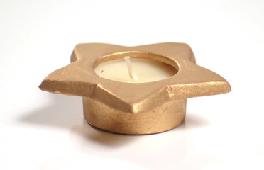 Vela de navidad con forma de estrella