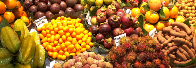 Detalle frutos exóticos, La Boquería