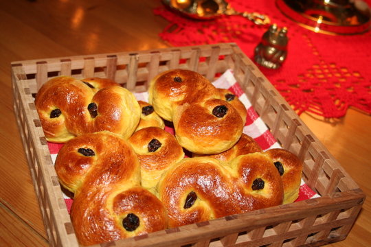 Swedish cakes "Lusse-cats" for Santa Lucia´s day