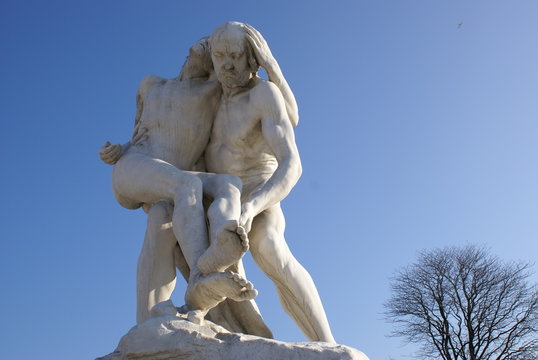La Statue du bon Samaritain aux Tuileries