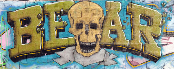 graffiti - tête de mort