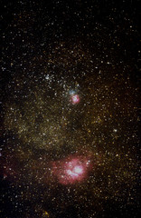 Laguna and Trifida Nebula