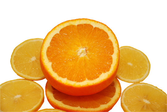 orange fruit with lemon