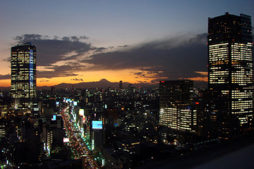 Fototapeta na wymiar Tokio sunset