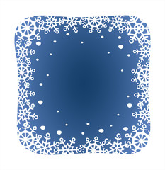 blue snowflakes border