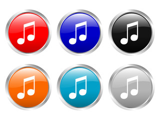 glossy buttons music
