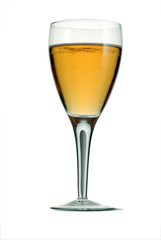 Glass of  champagne isolated on white background