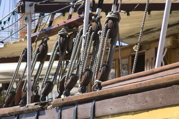 Gréement de vieux voiliers