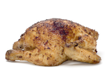 object on white - food - roasting chicken on white