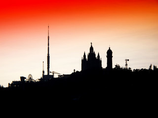 Atardecer en el Tibidabo, Barcelona