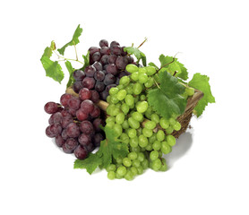 red and white grapes