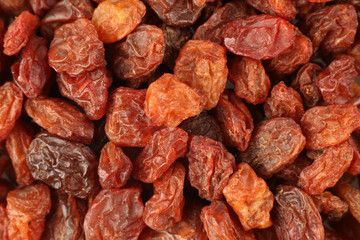 Group browh raisin isolated on white background