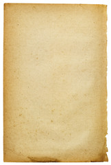 Old-style stained yellow paper. Image on white - 5476757