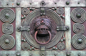 Ancient bronze door-handle