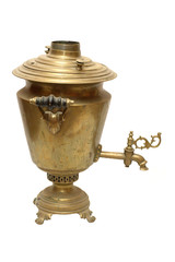 Old russian bronze samovar