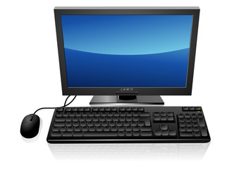 Station de travail avec reflet