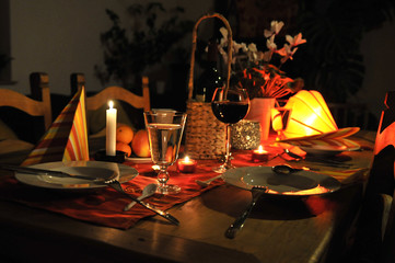 Romantischer Abend bei Kerzenschein