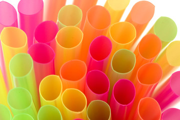 multi-color party drinking straws