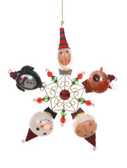 A colorful Christmas ornament isolated over white