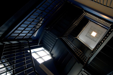 Obraz premium Interior of a modern flight of stairs