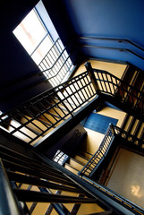 Obraz premium Interior of a modern flight of stairs