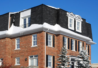 Section of a townhouse complex