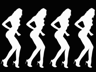 Dancing Women silhouette