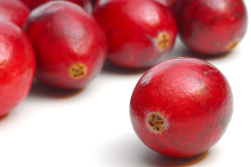 Cranberry isolated on white background 