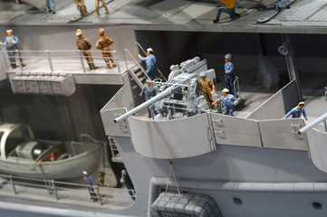 Image of a world war two aircraft carrier replica