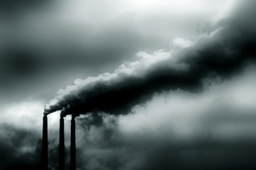 Image of pollution coming from Power Plant in America