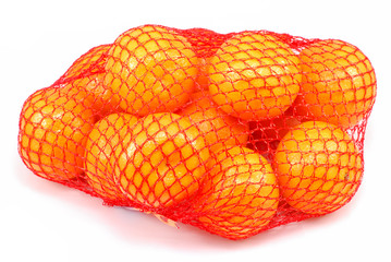 Fresh tangerines in a netted bag - 5487185