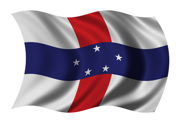 Flag of Netherlands Antilles waving in the wind