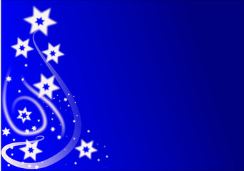 Christmas blue stars background