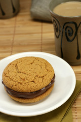 Coffee and Cookie Sandwich for an afternoon snack