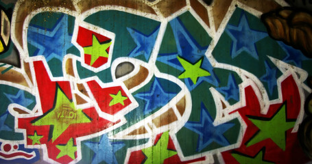 urban graffiti wall