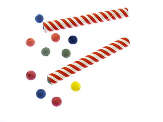 blasrohr mit wattebällen party stuff