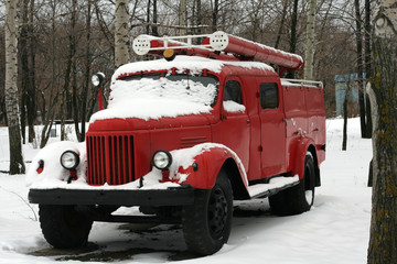 The ancient fire extinguisher on eternal parking