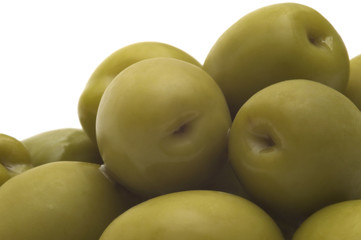 olive on white background