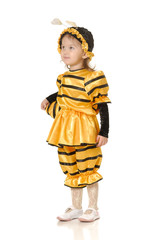 The little girl in dress of a bee