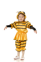 The little girl in dress of a bee - 5498936