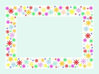 colorful flower frame