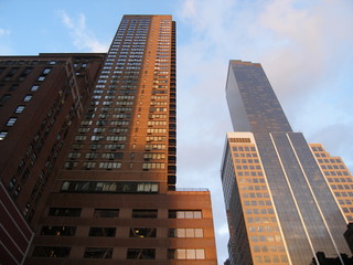 Fototapeta premium Wolkenkratzer in manhattan new york usa